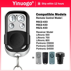 Pour ECOSTAR RSE2 433 / RSC2 433 Ouvre-porte de garage télécommandé 433MHz ECOSTAR Télécommande Ouvre-porte de garage Émetteur