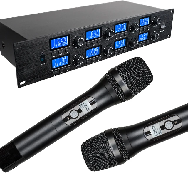 UHF 8-channel handheld wireless microphone