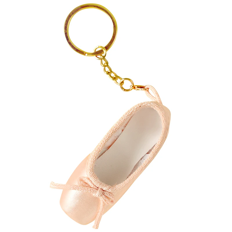 Handmade Mini Satin Pointe Shoes Keyring Ballet Shoe Cute Keychain Ballet Accessories Ballet Charm Chain Bag Pendant Ballet Gift