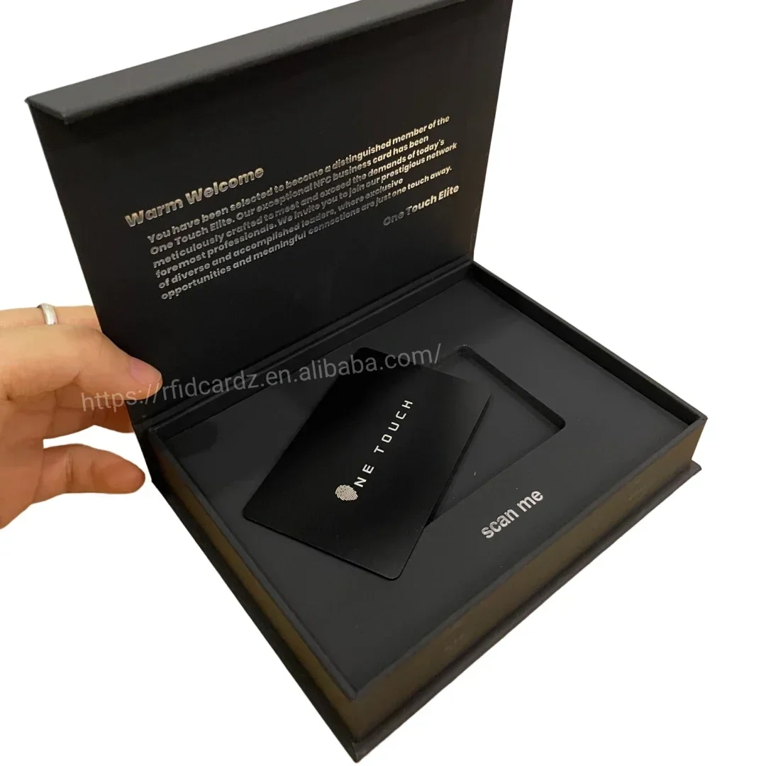 Tarjetas de visita de Metal Nfc ocultas con Chip personalizado negro/dorado/plateado de primera calidad, tarjeta de visita de Metal con logotipo personalizado grabado