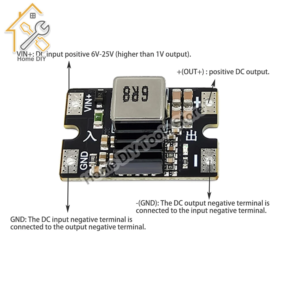 Imagem -05 - Saída de Alta Eficiência Dc-dc 25v a 3.3v 5v 9v 12v 8a Buck Step Down Converter Board Módulo Regulador de Tensão Pcb Board