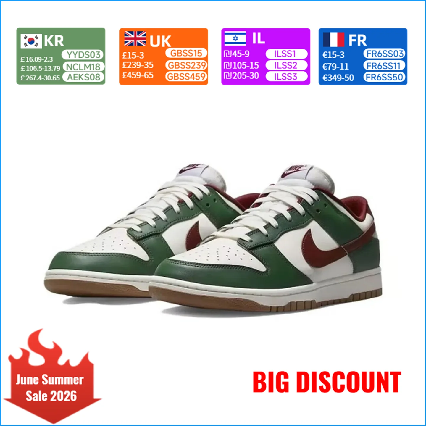 

Nike Unisex Dunk Low SB Multi-Functional Fashion Lightweight Breathable FB7160-161