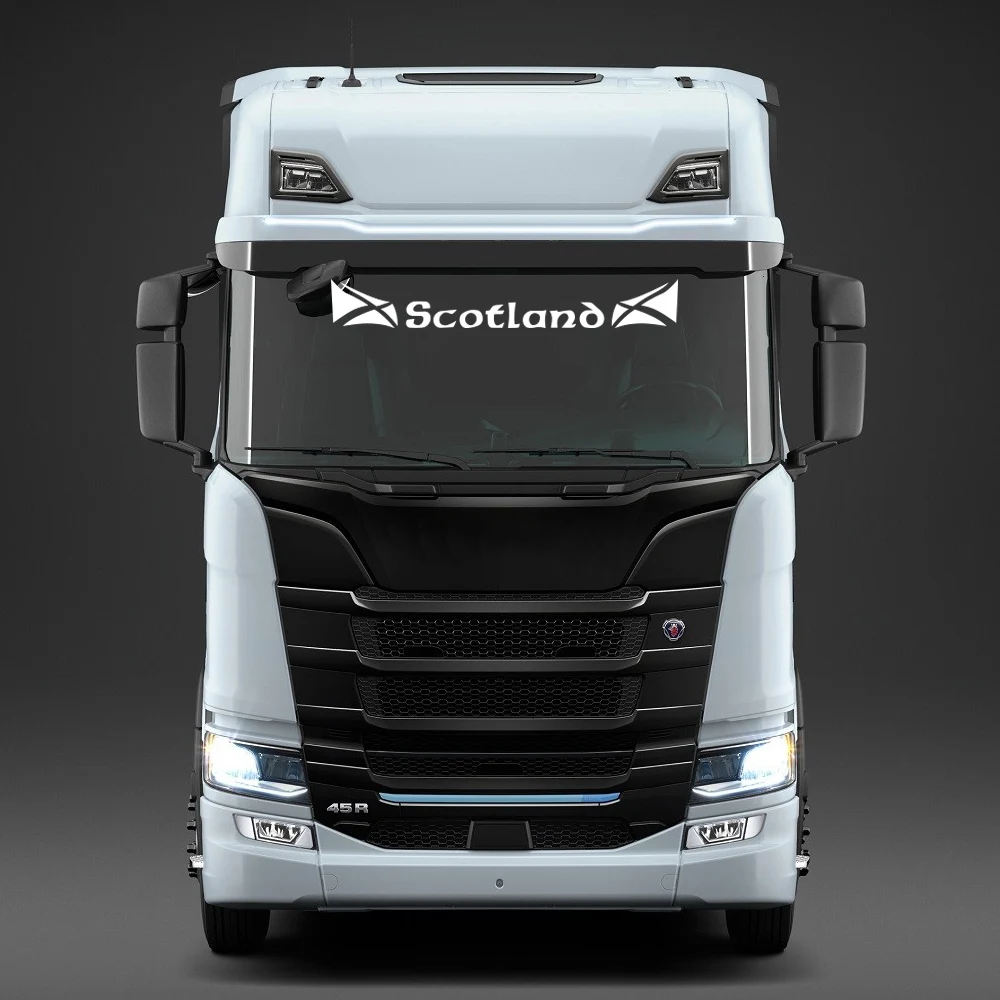 اسكتلندا شاحنة شاحنة شاحنة الرياح ملصق زجاج نافذة الكابينة ل HGV MAN DAF سكانيا