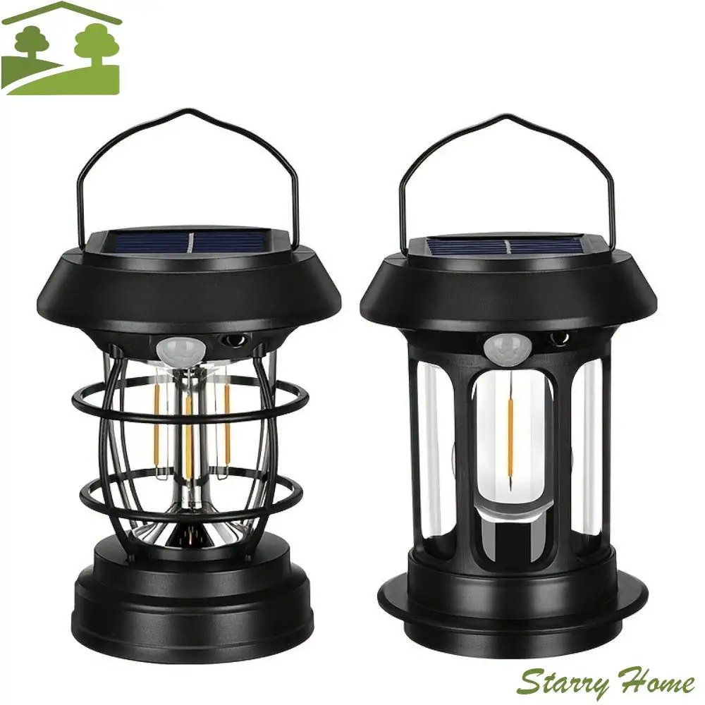 

Перезаряжаемые солнечные фонари для кемпинга Type-C, ручной фонарь с регулируемой яркостью на солнечной энергии, многофункциональный портативный настенный подвесной светильник для дома