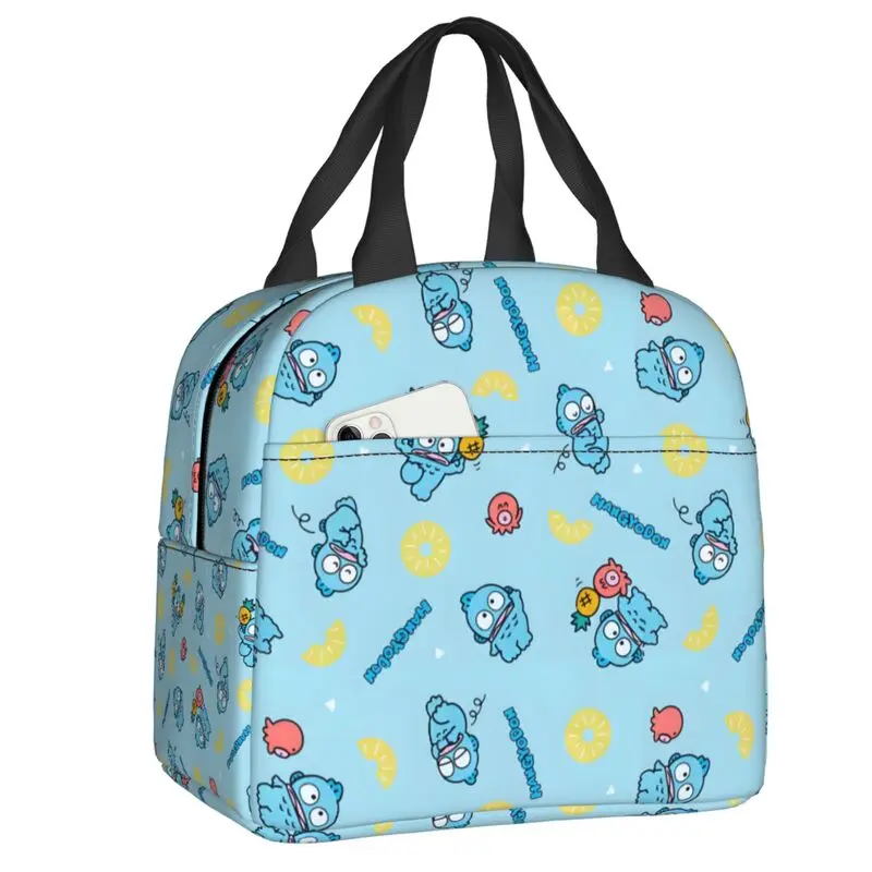 

Custom Kawaii Hangyodon Insulated Lunch Bags for Work School Ugly Fish Kawaii Cartoon Anime Leakproof Thermal Cooler Bento Box