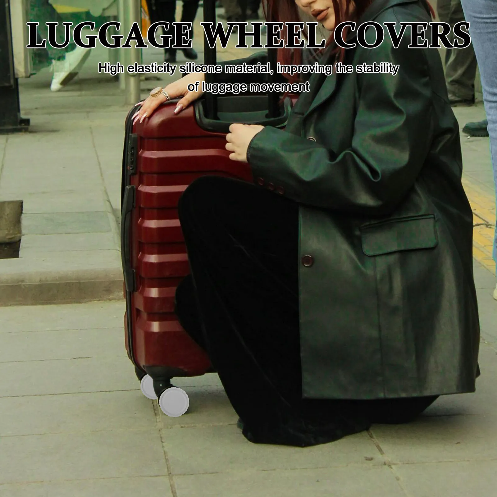 

16 шт. силиконовых защитных чехлов для колес багажа, бесшумные, антивибрационные, для дорожных чемоданов, защита от грязи и пыли
