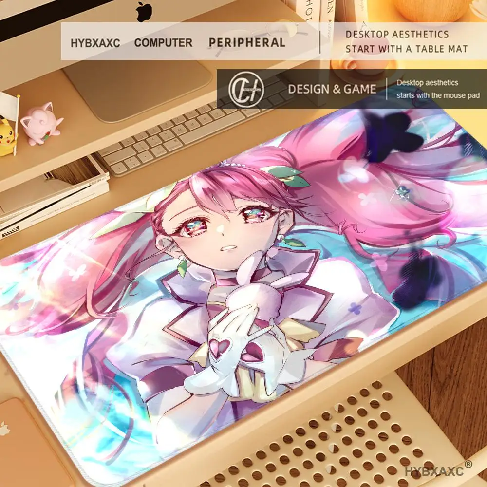 HYBXAXC Healin Good Pretty Cure Mousepad INS Tide Large Cartoon Anime Gaming Mouse Pad Keyboard Mouse Mats Desk Mat Accessories