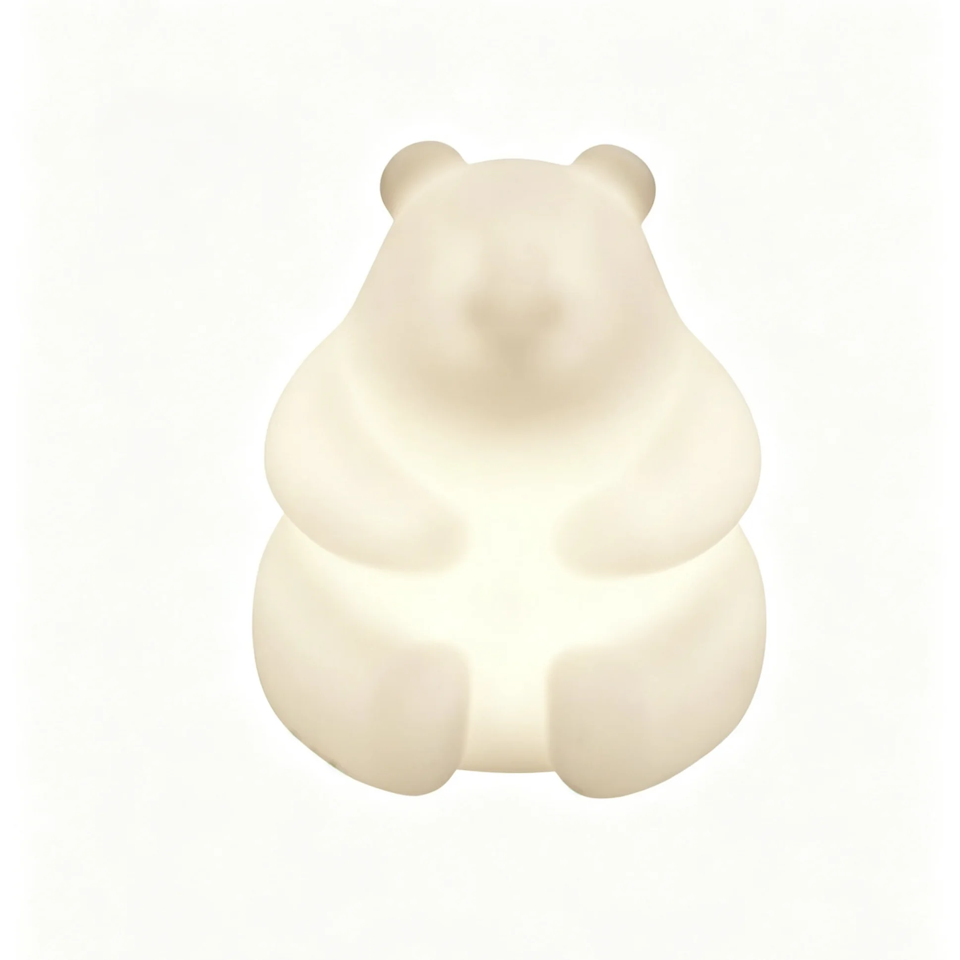 Cute Bear LED Night Light Soft Silicone Dimmable Bedside Lamp for Bedroom Kids Room Decor