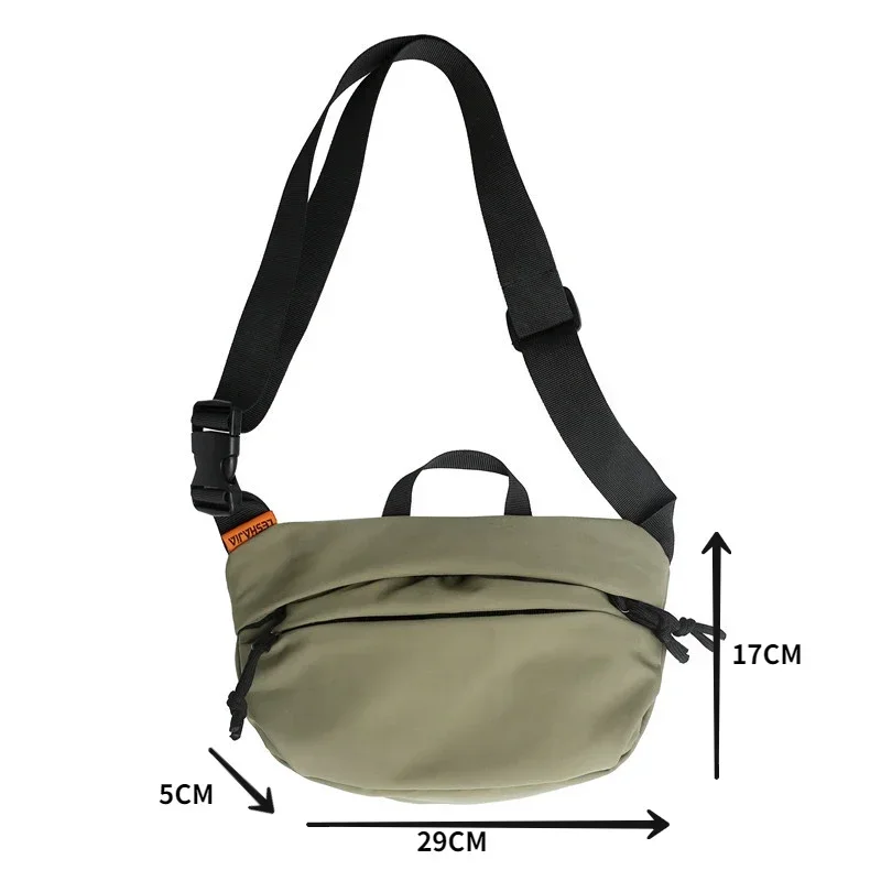 Bolso de hombro de nailon para hombre, bandolera informal Unisex, bolso de viaje sencillo, resistente al agua, ligero