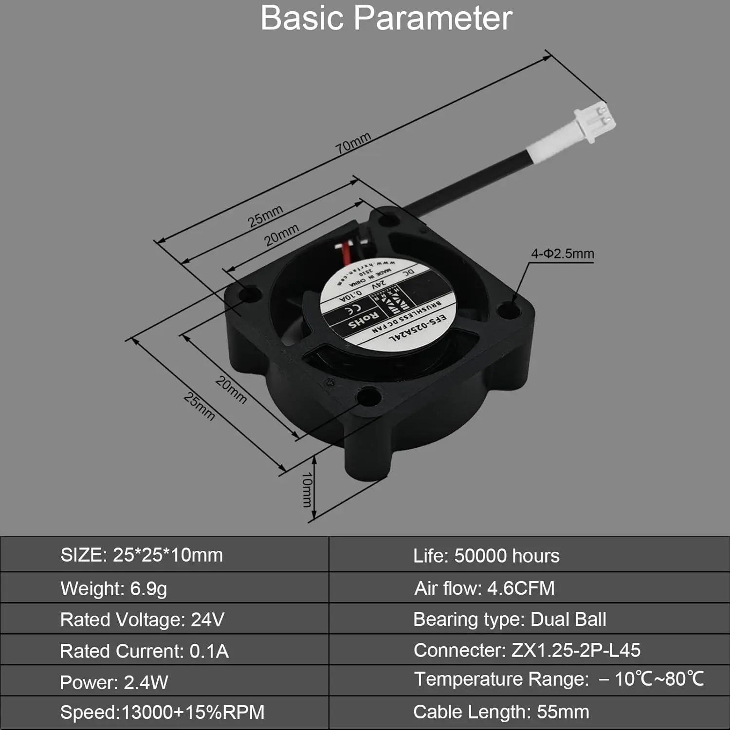 Creality Offizielle Ender 3 V3 SE Lüfter, 4010 Gebläse DC 24 V 2510 Axiallüfter für Ender3 V3 SE/Ender3 V3 KE 3D-Drucker par – Detail 3