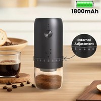 New 1800mAh Electric Coffee Bean Grinder 40 Speed External Adjustable Home Rechargeable Grinder Convenient Home Coffee Maker