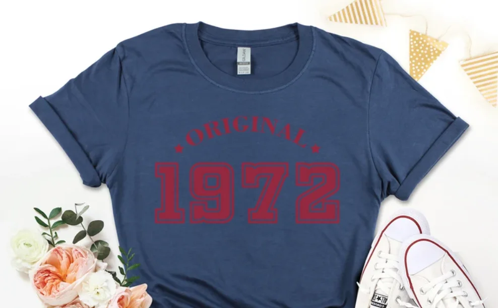 1972 Birthday TShirt  50th Birthday Gifts for Women Tshirt, Vintage Gift for Mum 100%Cotton Fashion Streetwear harajuku goth y2k