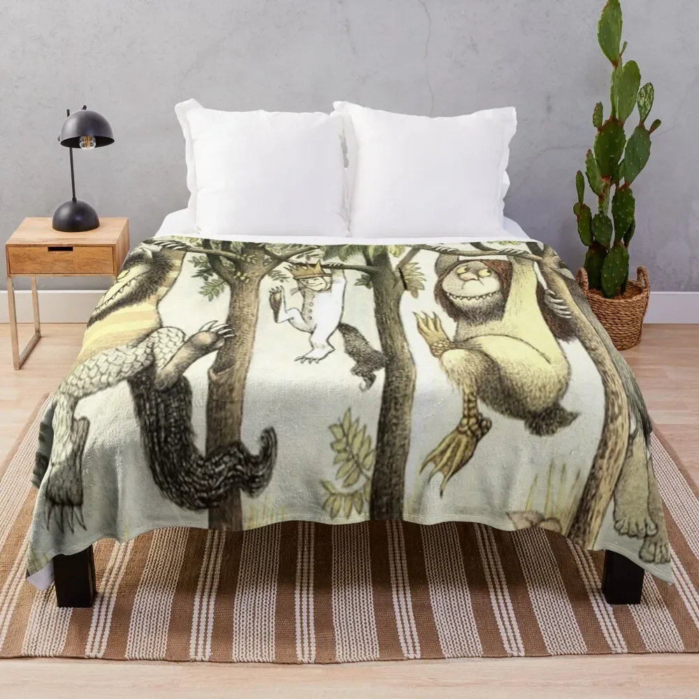 Wild Things Romp, Max Throw Blanket Loose Custom Blankets For Bed Retros Blankets