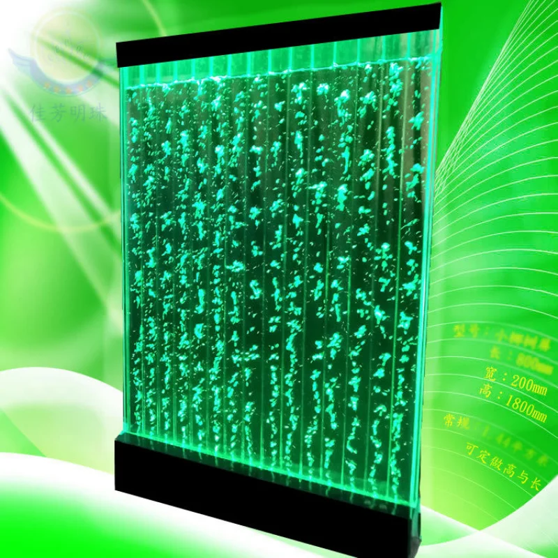 Custom. Curtain Wall Transparent Hotel Building Landscape Shopping Mall Flow Wall Screen Waterfall Partition Wate