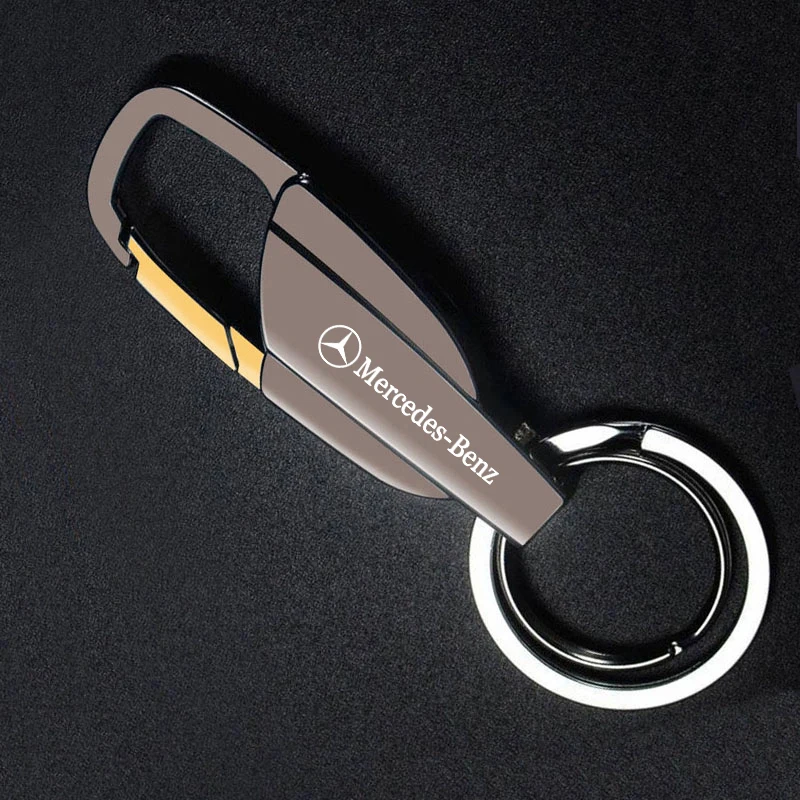 Car Zinc Alloy Key Ring Customize Emblem Keychain For Mercedes Benz AMG W203 W206 W220 W205 W211 W212 W201 W210 W108 GLC GLK GLE