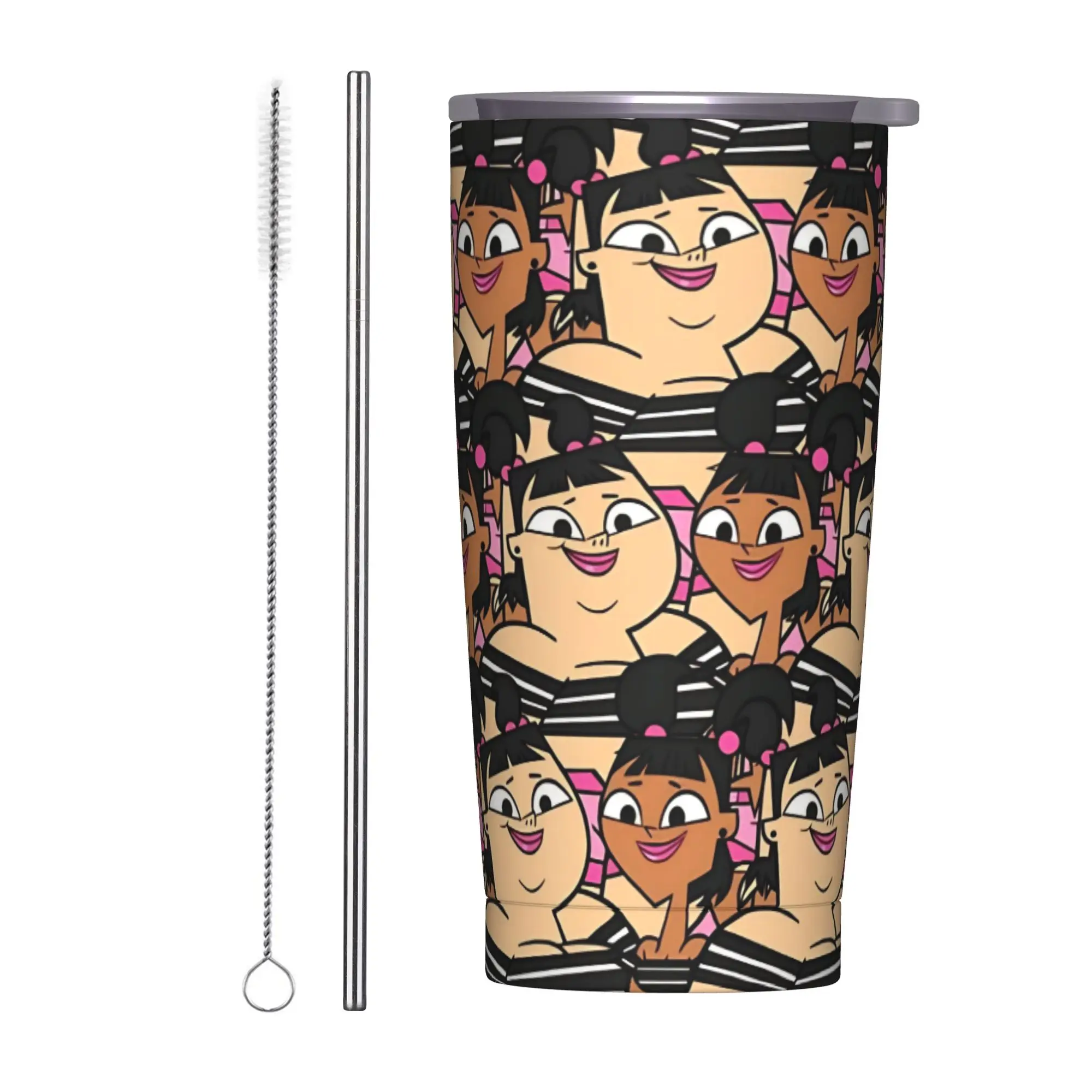 Totals Dramas KatieSadie Tumbler Vacuum Insulated  Thermal Cup with Lid Straw Double Wall Mug Hot Cold Drink, 20oz