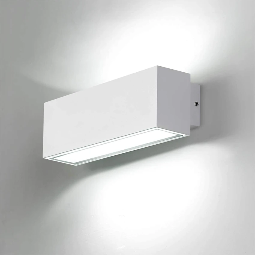 Lámpara de pared impermeable para exteriores, luces decorativas para Hotel, balcón, patio, lámpara de lavado de pared, 12W