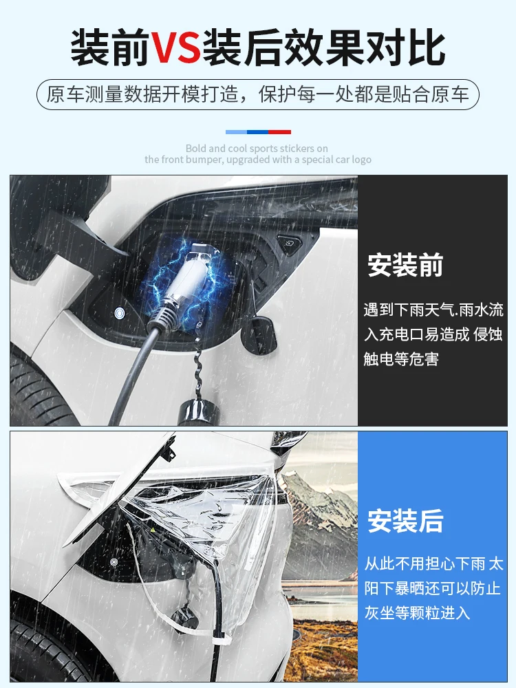 For Changan Qiyuan Q07 EV Charger Rainproof Cover Waterproof Charging Gun Protector New Energy Car Accessory