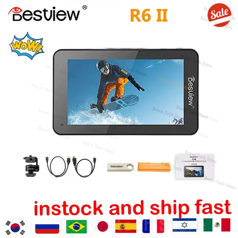 Desview R6 II UHB 5.5'' Touchscreen High Brightness Monitor 2800nits 1080p support 4K 60HZ with waveform/vector scope