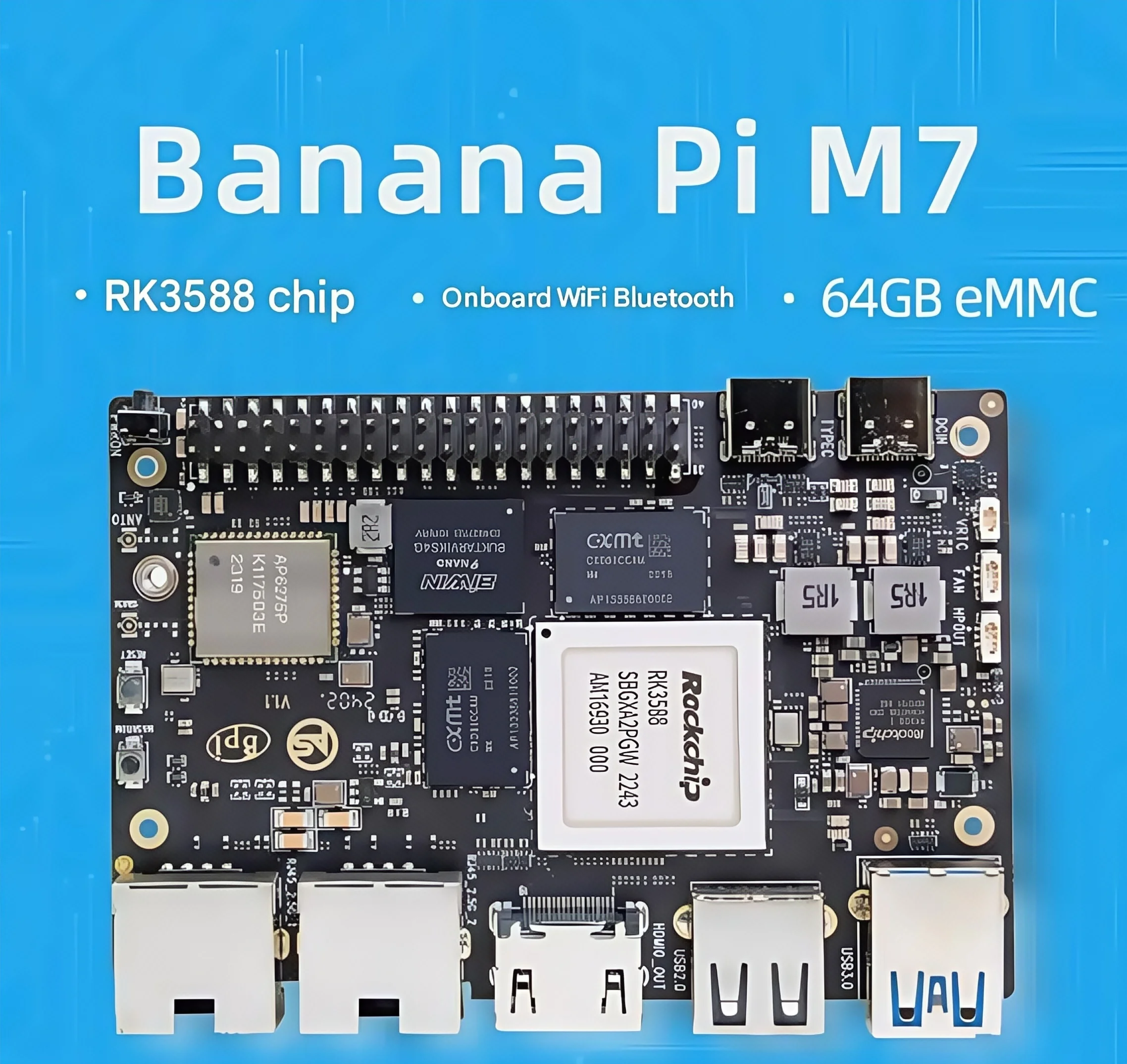 

Чип-раствор BananaPi BPI-M7 RK3588 Rockchip поддерживает Deepseek