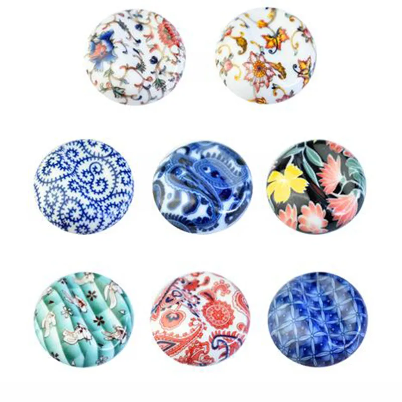 8Pcs/Set Japanese Style Retro Floral Pattern Ceramic Chopstick Holder Chopstick Rest Pillow Kitchen Tabeware Health Crafts