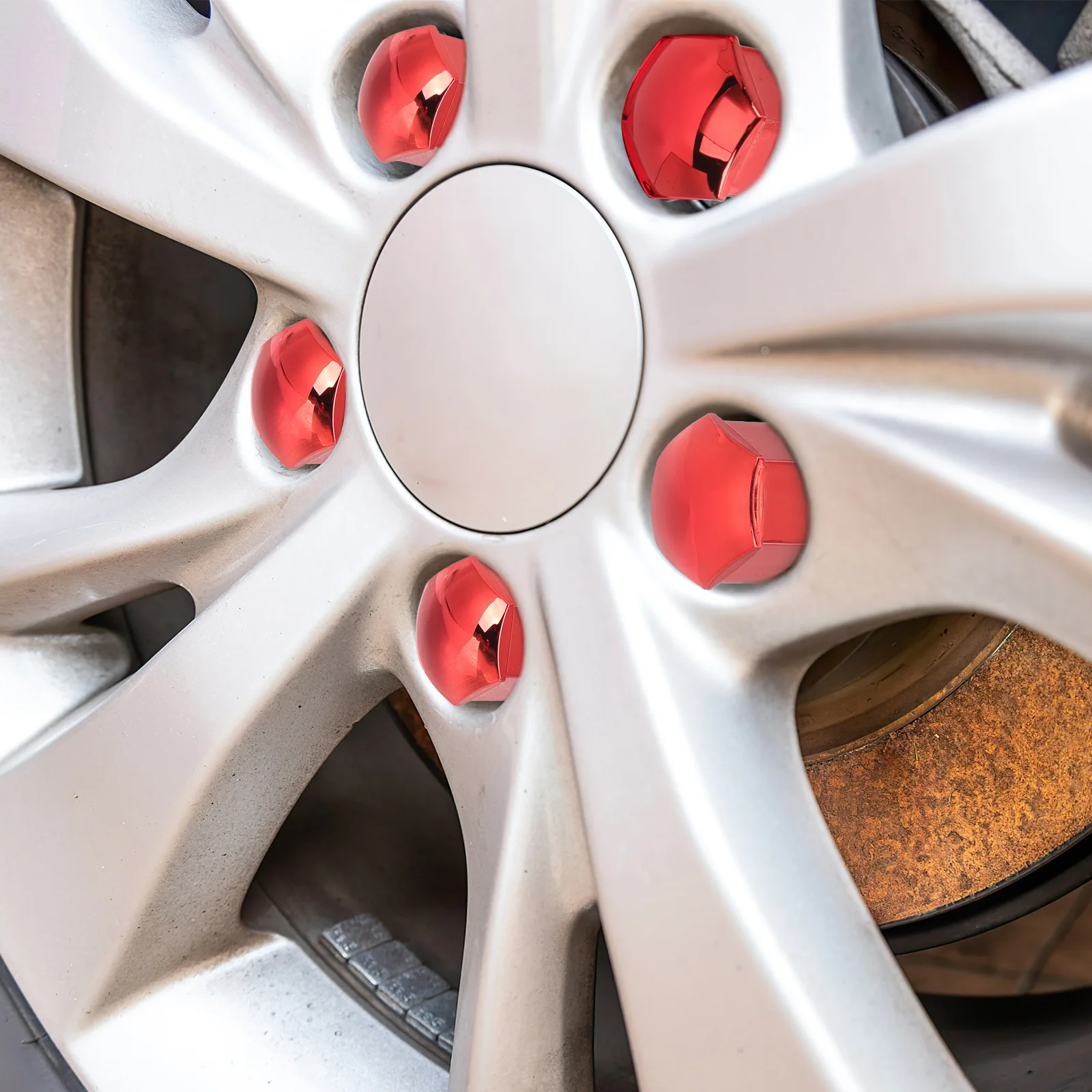 

20Pcs Lug Nut Protector Durable Plastic Material Fine Craftsmanship Easy Fix and Repair Wheel Hub Cover Lug Nut Covers