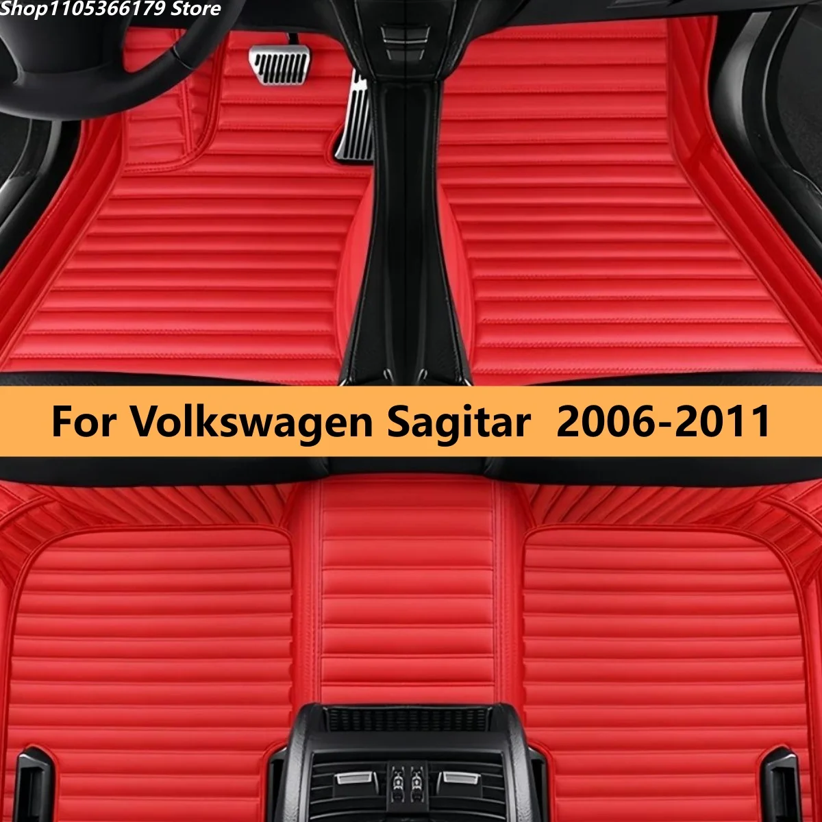 

Коврики для пола, идеально подходящие для VW Volkswagen Sagitar 2006-2011 годов выпуска, кожаные, полный комплект, автомобильные коврики, коврики для ног.
