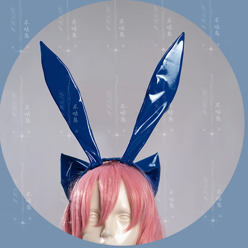 Anilv Blauw Archief Asuma Toki Blauw Lederen Bodysuit Bunny Uniform Kostuum Cosplay