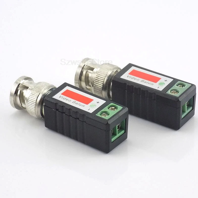 1 paar CCTV video balun Twisted Passieve Transceiver BNC Mannelijke COAX CAT5 Camera UTP Kabel Coaxiale Adapter voor Analoge Cam E4