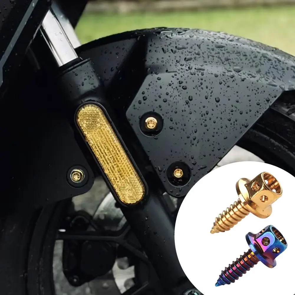Viti per moto Elementi di fissaggio autofilettanti esagonali cavi elettrici Modifica bici Accessorio per l'aumento dello specchietto retrovisore