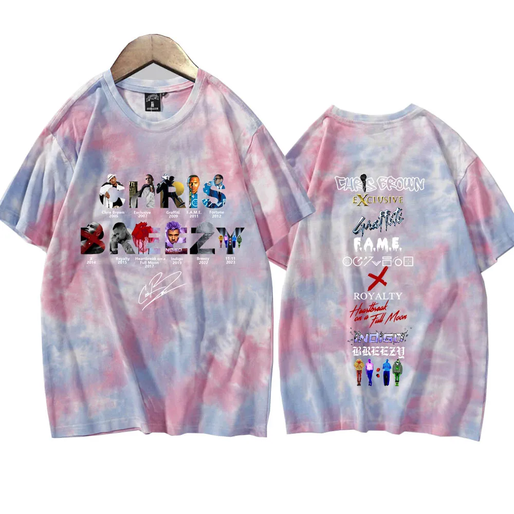 Chris Brown 11:11 Tour 2024 Album Series Tie Dye Shirts Unisex