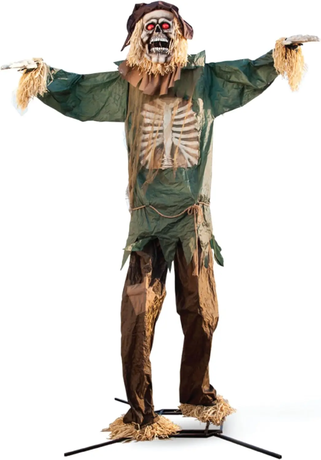 

Haunted Hill Farm 15-ft. Animatronic Scary Talking Scarecrow Touch Activated Lights Sound Battery-Operated Outdoor Halloween