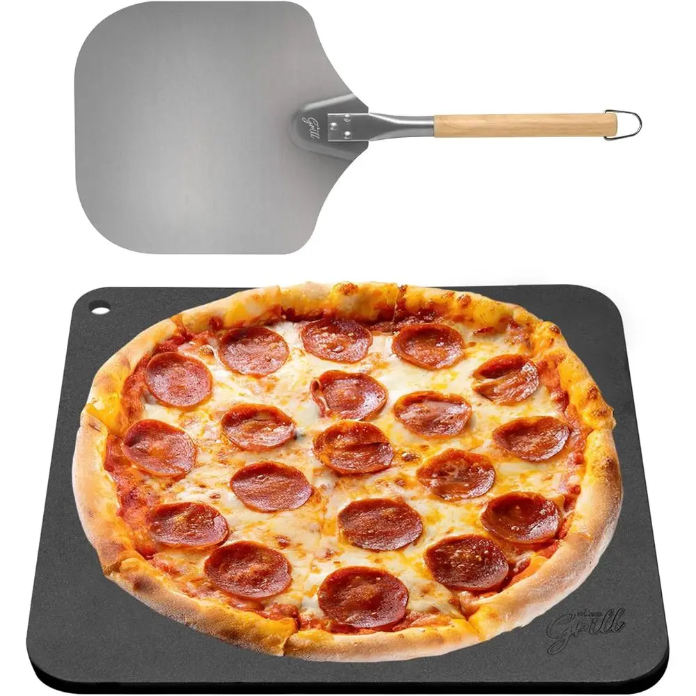 

1/4 Thick Square Metal Pizza Steel for Baking and Grilling Pizzas, Bread, and Calzones