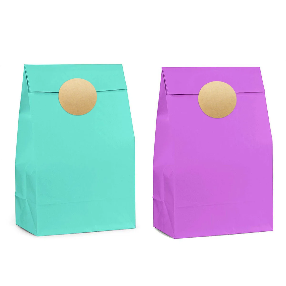 

500Pcs Kraft Paper Round Stickers Adhesive Labels for Packaging Sealing Writable Printable Round Packing Stickers