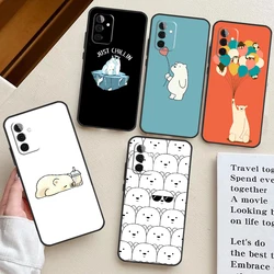 Cute Polar Bear Case For Samsung Galaxy A52 A53 A54 A12 A13 A14 A32 A33 A34 A23 A24 A72 A73 A51 A71 A15 A25