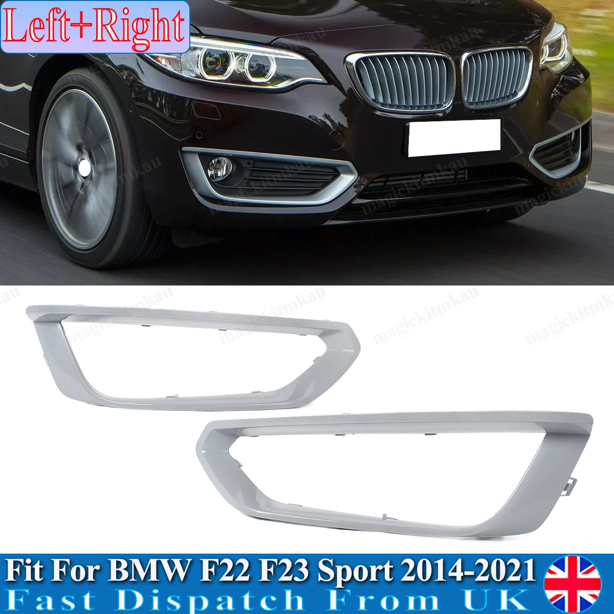 

Для BMW 2 серии F22 F23 228i 230i передний бампер противотуманные фары литые накладки LH + RH 2014 2015 2016 2017 2018 2019 2020 2021