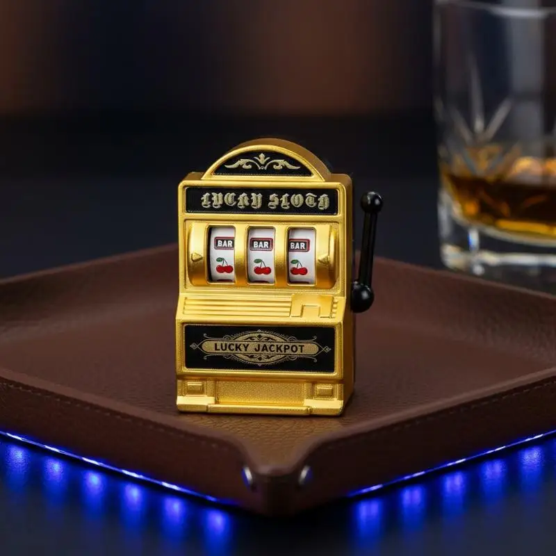 Mini Pocket Slot Machine Keychain Creative Arcade Fruit Gambling Lucky Jackpot Fun Toy for Children Gift