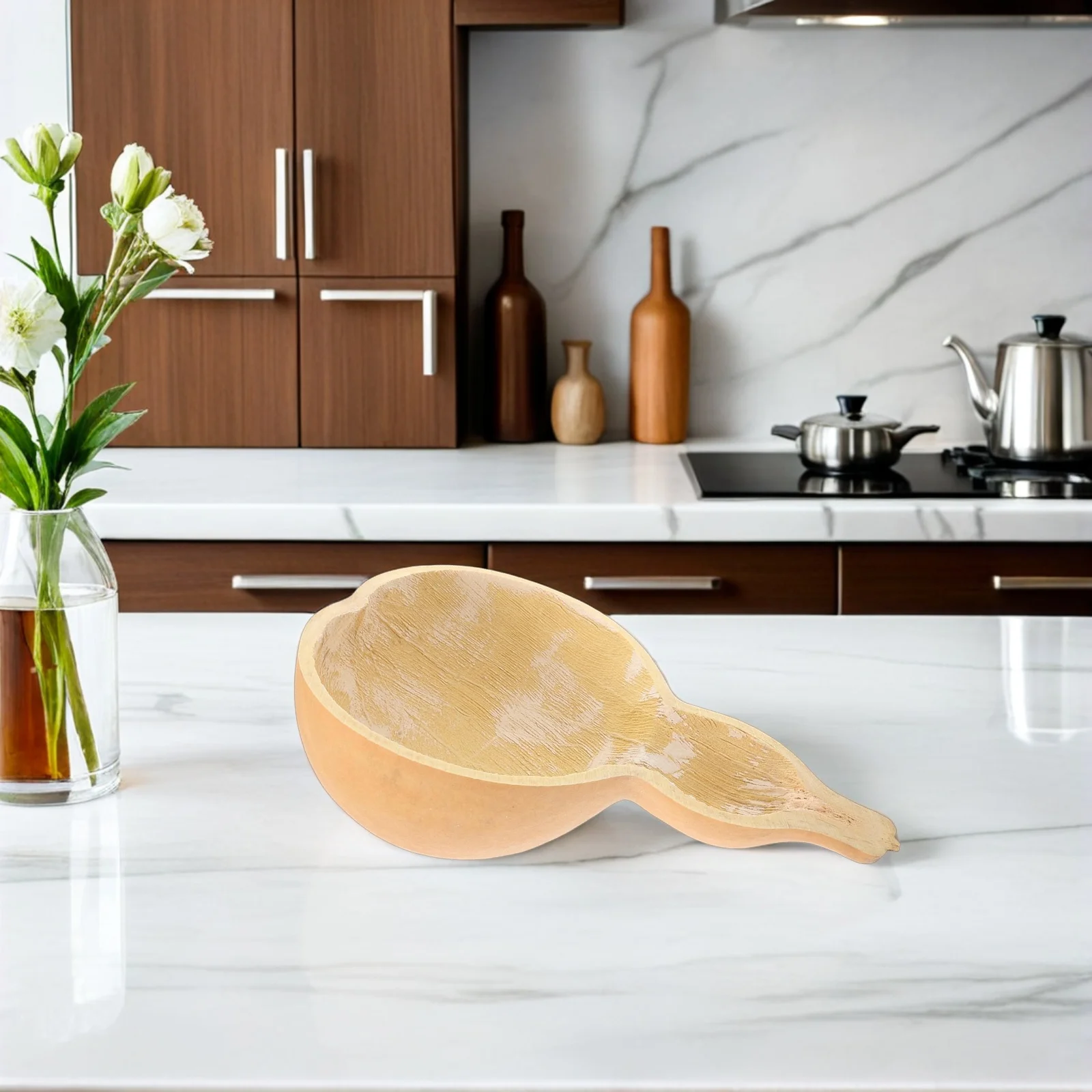 

Large Natural Gourd Bowl Handcrafted Rustic Decorative Centerpiece for Home Rituals Worship Herb Storage Dried Gourd Art Serving