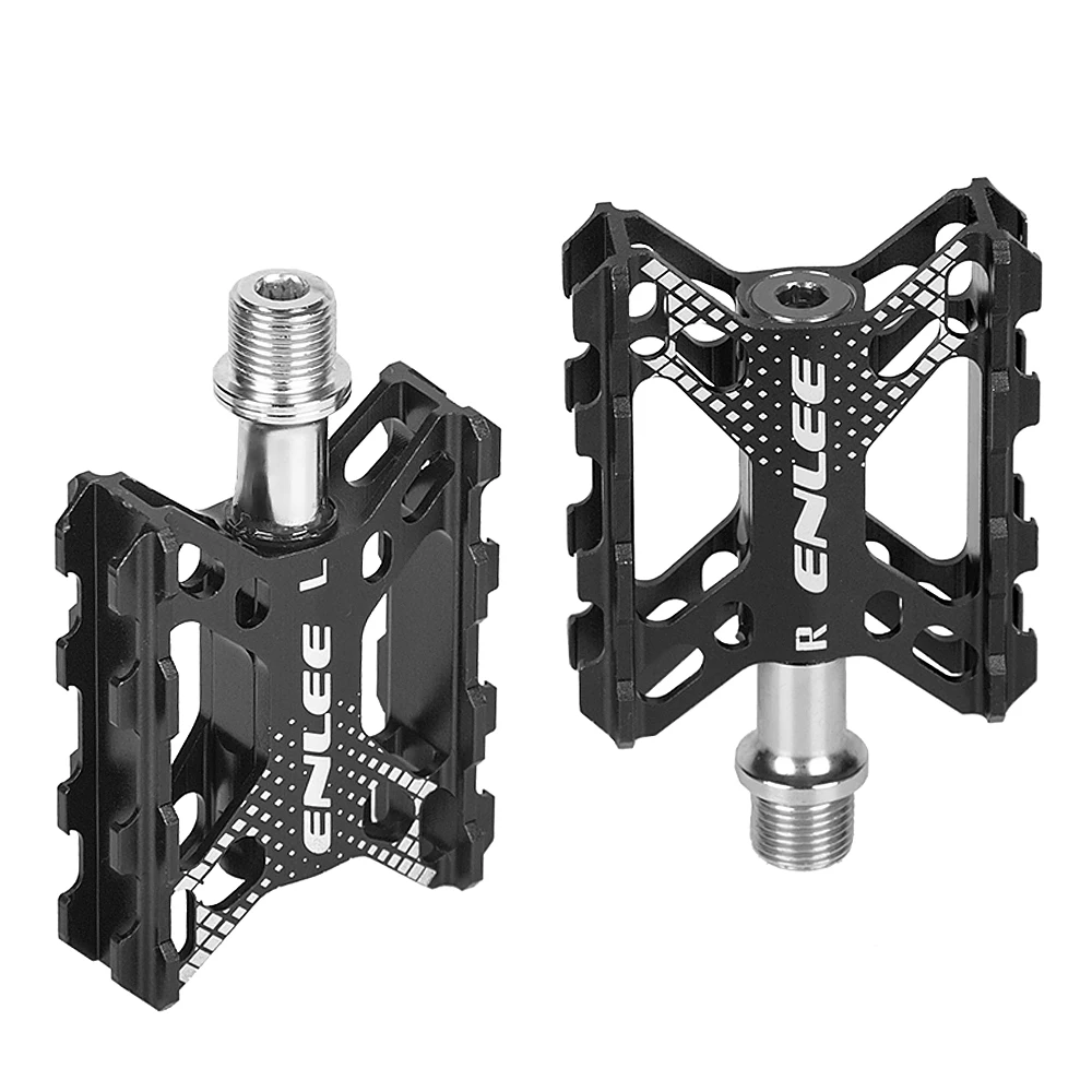 Folding Bike Pedals Aluminium Alloy Steel Flat Bicycle Platform Pedals Lightweight Stable Mountain Bike Pedals Cycling Pedals