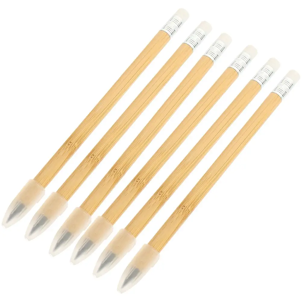 6 pçs lápis de desenho grafite eternidade pintura madeira sem tinta estudante criativo