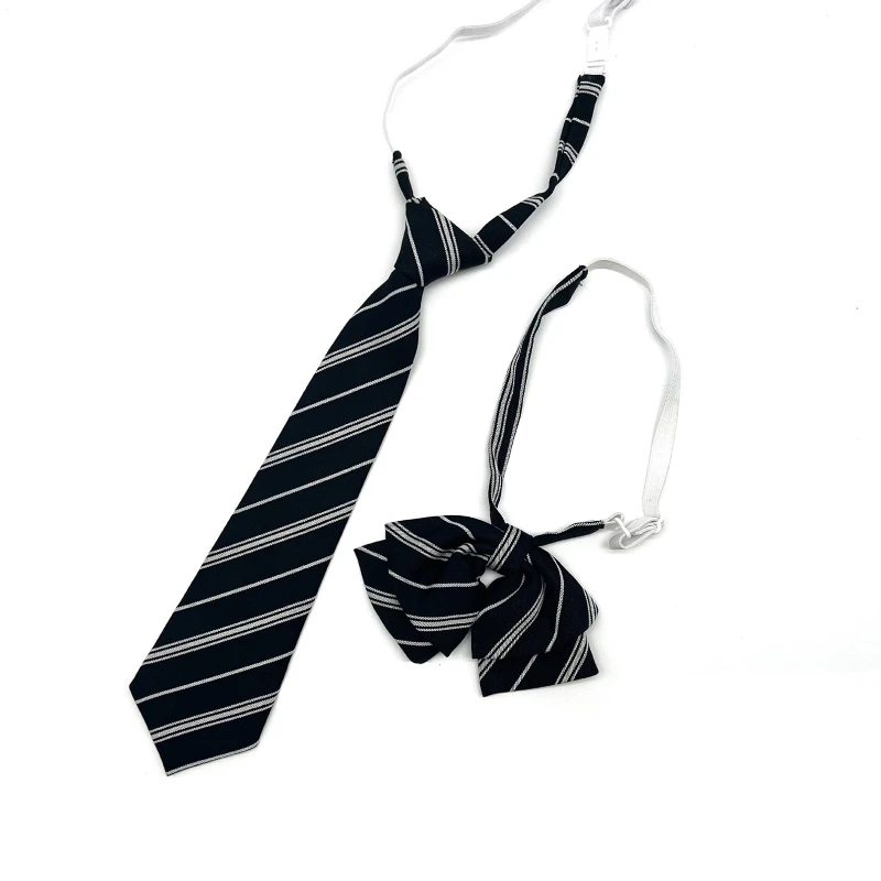 

Black Uniform Ties Bowtie Long Skinny JK Uniform Tie Knot Tie