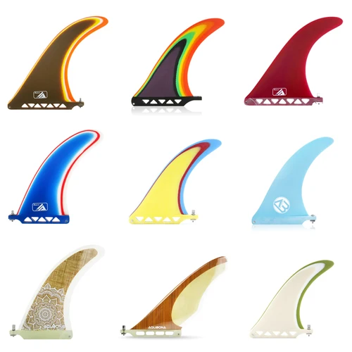 Imagen 1 del producto Aleta central única de 7/8/9/10 pulgadas con 1 tornillo de aleta sin herramienta, aletas de repuesto SUP reforzadas con fibra de