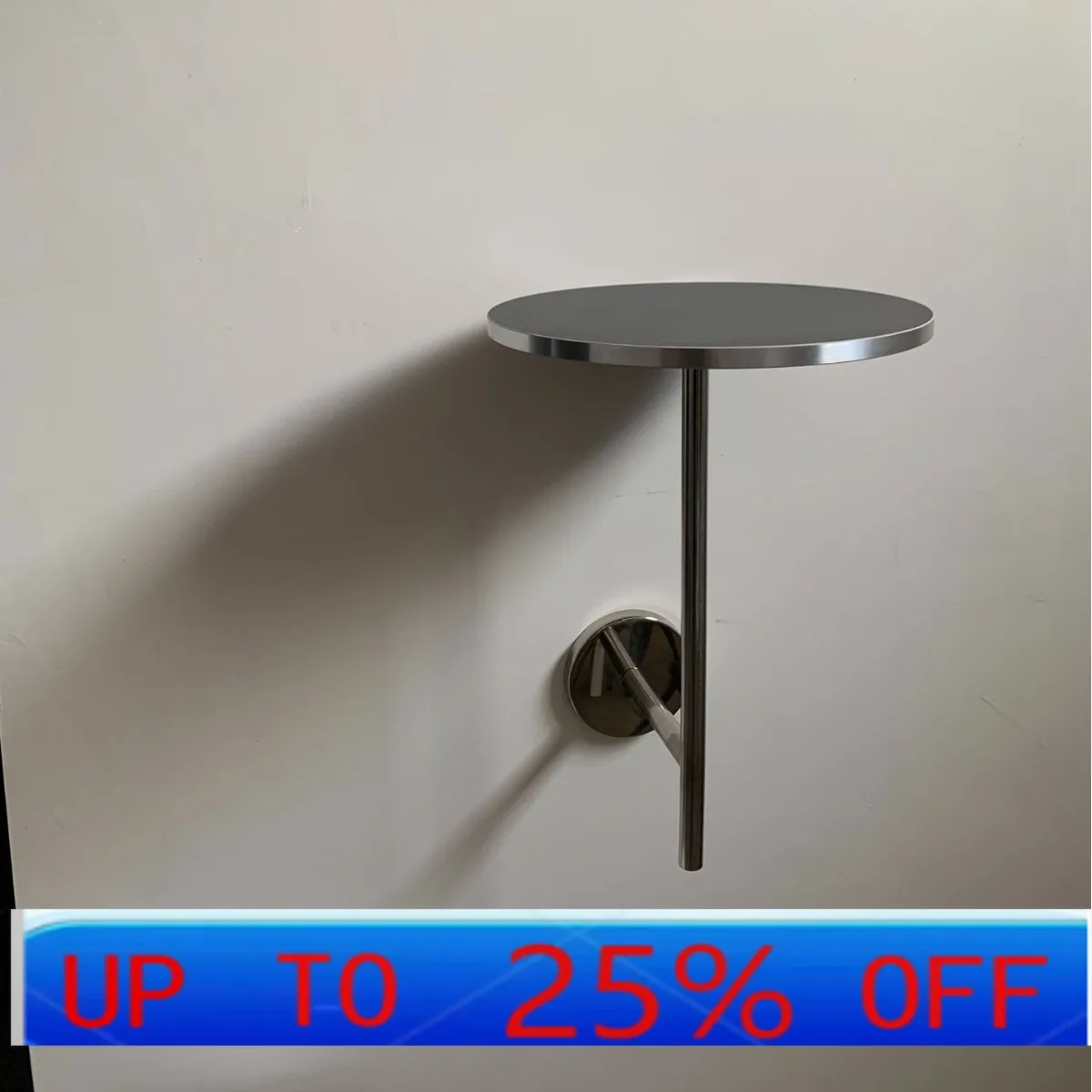 

LMM cake shop cafe wall mounted small round table against the wall cafe bar table