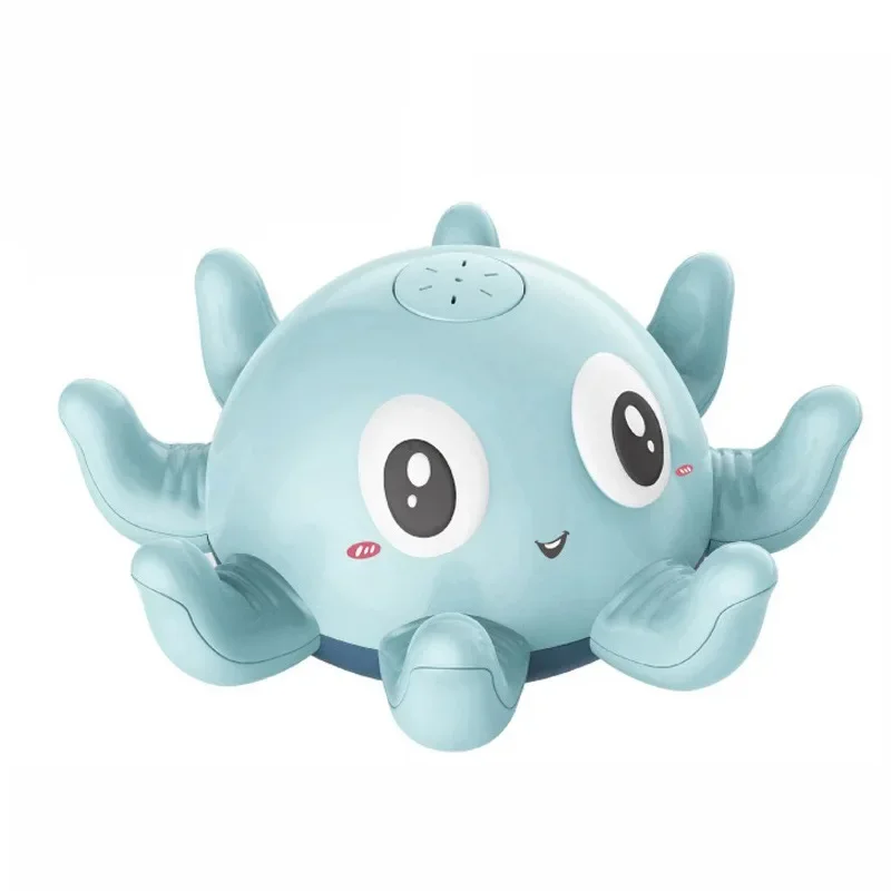 Auto Sensing Electric Spray Water Glowing Octopus Baby Bath Toy Interactive Shower Sprinkler for Toddlers Kids Bath Time Fun