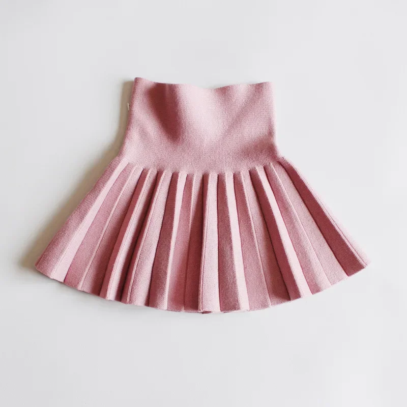 

HOT Winter Infant Baby Girls Tutu Skirt Children Fashion Pleated Knitted Skirts Toddler Kids Clothes Autumn 2-10Years SK002