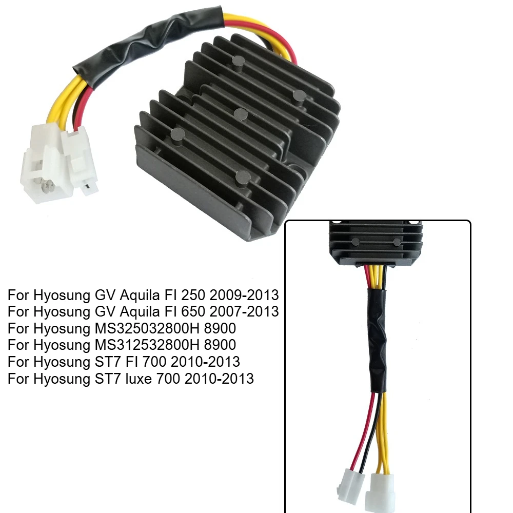 1pc Rectifier Voltage Regulators For Hyosung GV250 GV250FI GV250F GV650 GV650F GV650FI GV Aquila FI 250 650 ST7 FI 700 luxe 700