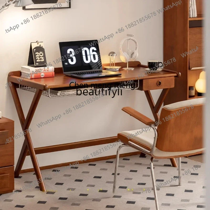 

ss1001 стол из цельного дерева в стиле ретро, одно слово, скандинавский японский компьютерный стол, рабочий стол, офис