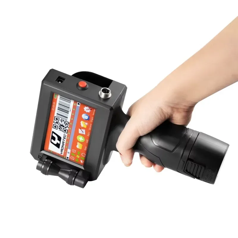 

Yaomatec Multilingual 12.7mm Handheld Inkjet Printer for Paper Cloth Plastic with Logo Number Counter and Date Function