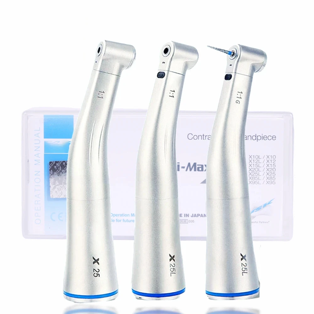 Dental Handpiece Low Speed Internal  Water Spray With Fiber Optical Push Button Contra Angle Handpiece  Dental Polish Tool