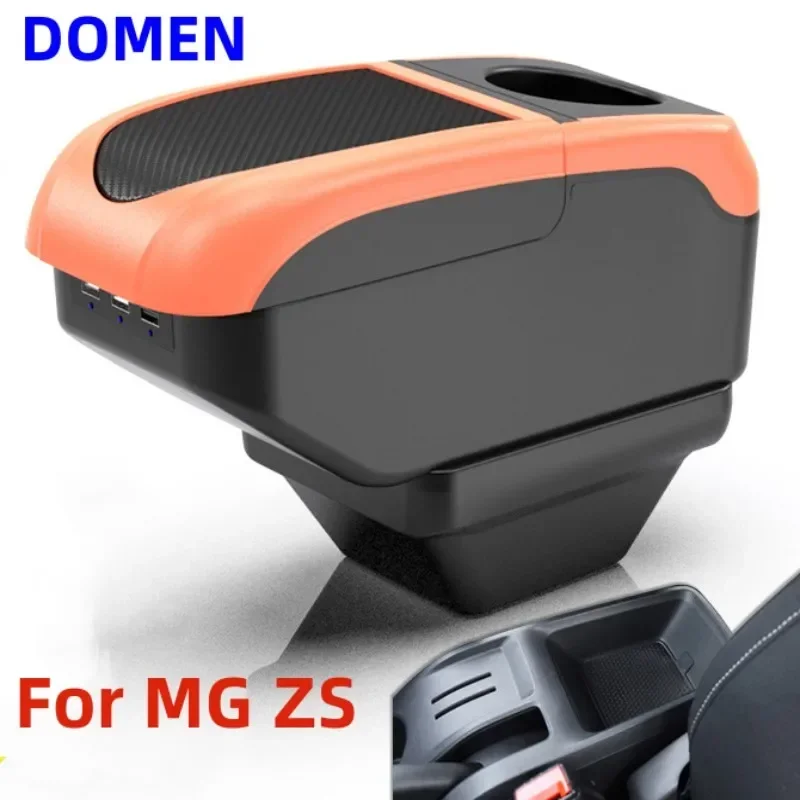 NEW For MG ZS Armrest Box Central armrest without punching original modified interior decoration accessories Dual Layer USB